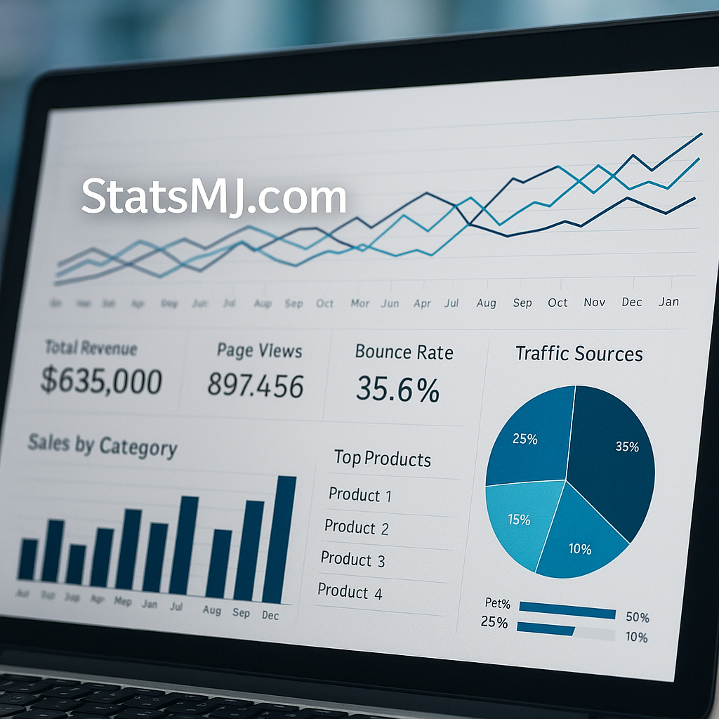 Dashboard example showing charts and analytics